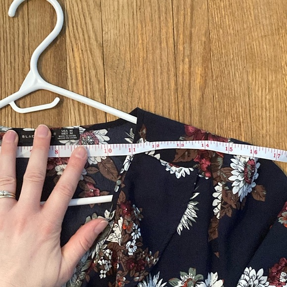 Black Tape Pink and Blue Long Sleeve V-Neck Sundress - Picture 12 of 16